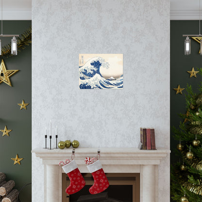 Hokusai Wave Matte Poster — The Great Wave Off Kanagawa Horizontal Print