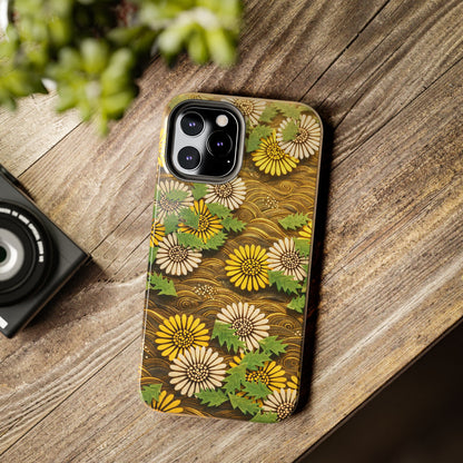 Japanese Dandelion Morning Glow Tough Phone Case | Kamisaka Sekka 1901 | Meiji Era Art