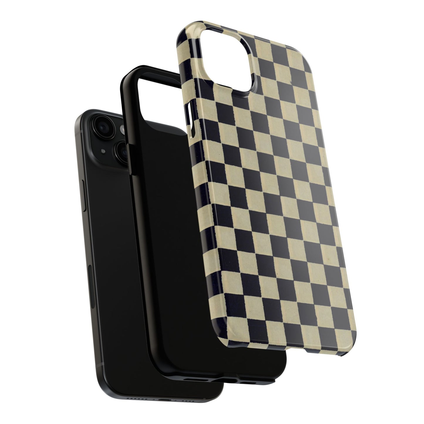 Ichimatsu Check Phone Case | Japanese Chiyogami Art | Taisho Modern Design 1926