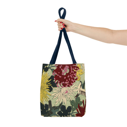 Japanese Chiyogami Floral Tote Bag – Traditional Washi Pattern Inspired by Taisho Era Design