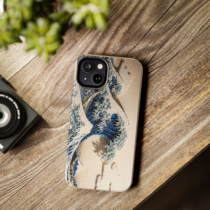 Great Wave 3D Embossed Tough Phone Case – Hokusai Japanese Art