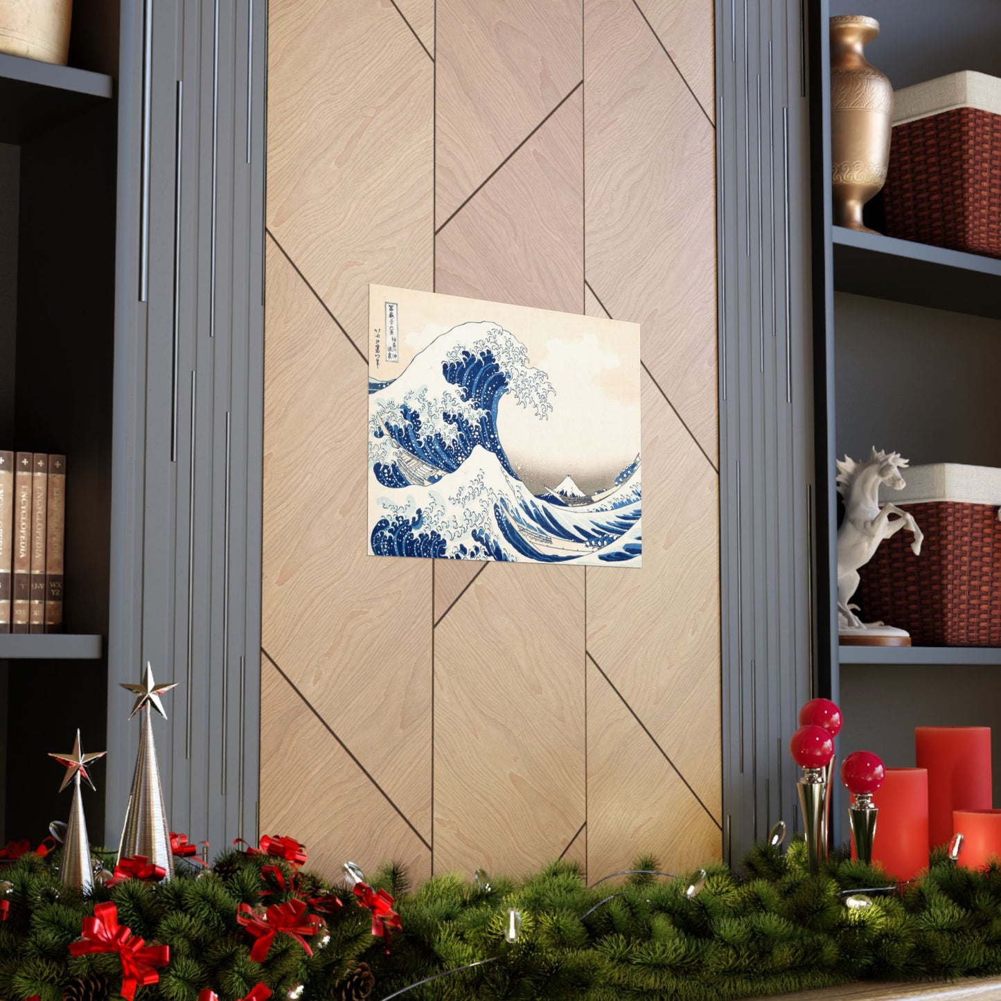 Hokusai Wave Matte Poster — The Great Wave Off Kanagawa Horizontal Print