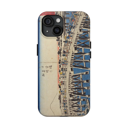 浮世絵ブリッジ・ミニマルスマホケース Ukiyo-e Bridge Minimalist Phone Case