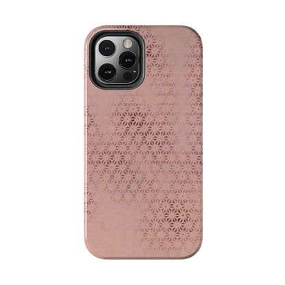 Taisho Era Pink Asanoha Phone Case | 1926 Japanese Chiyogami Art | Hemp Leaf Pattern