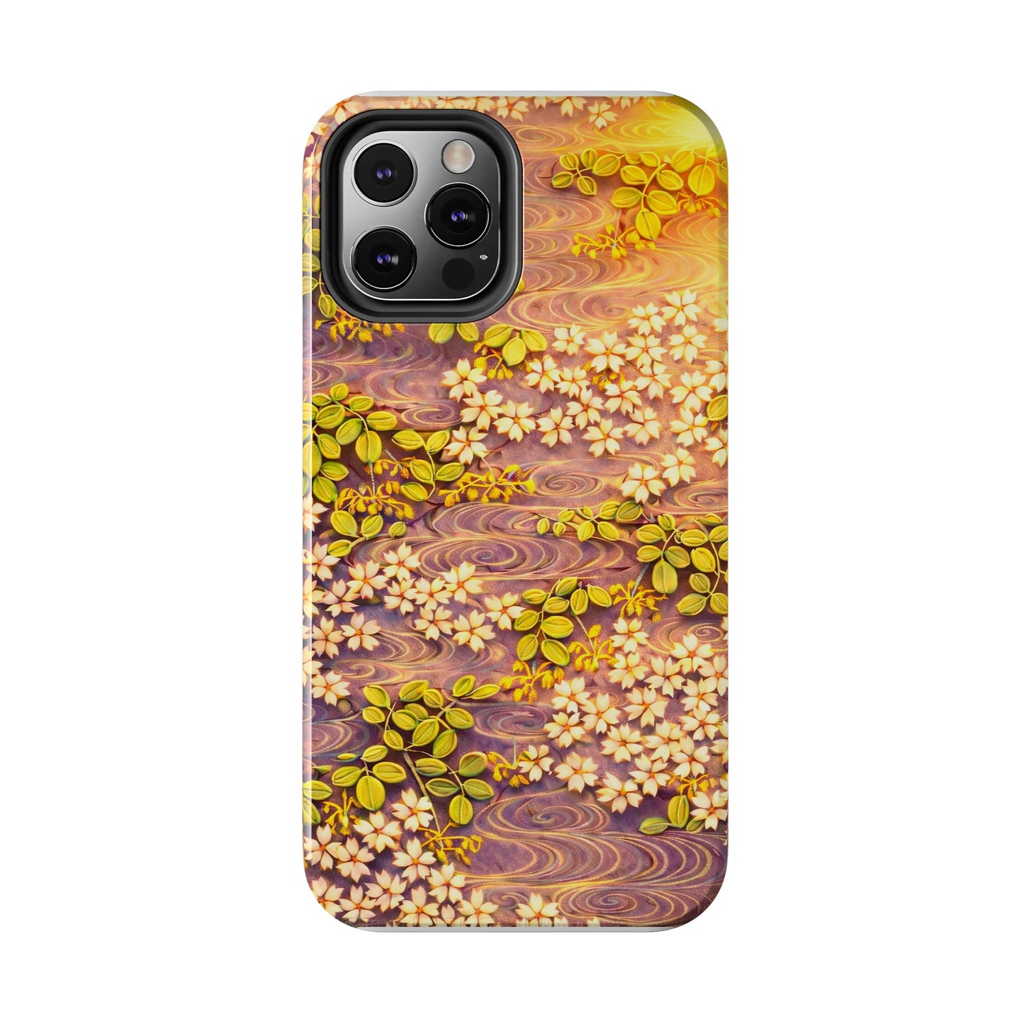 Sakura River Morning Light Phone Case – Japanese Chiyogami Inspired