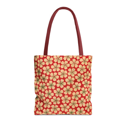 Meiji Era Sakura Blossom Tote Bag | "Chiyogami Mihon" Japanese Archive Art | Red & White Floral