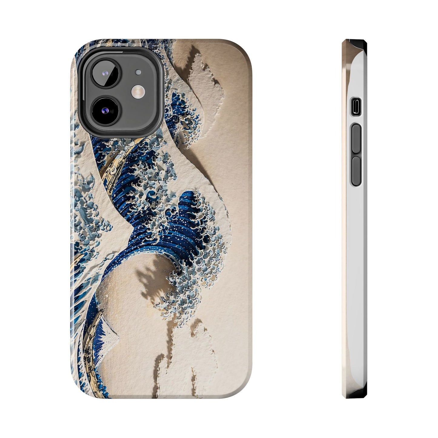 Great Wave 3D Embossed Tough Phone Case – Hokusai Japanese Art