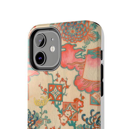 Meiji Era Fan & Chrysanthemum Phone Case | 1901 Zuan Hyakushu | Japanese Art
