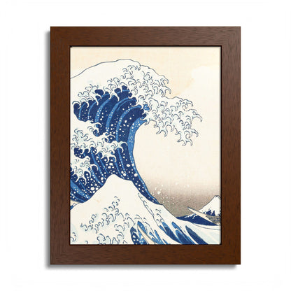The Great Wave off Kanagawa – Katsushika Hokusai |  Japanese Ukiyo-e Fine Art Framed Poster |  Vintage Wall Art Print