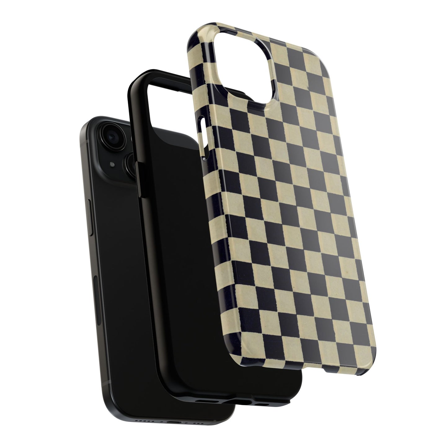 Ichimatsu Check Phone Case | Japanese Chiyogami Art | Taisho Modern Design 1926