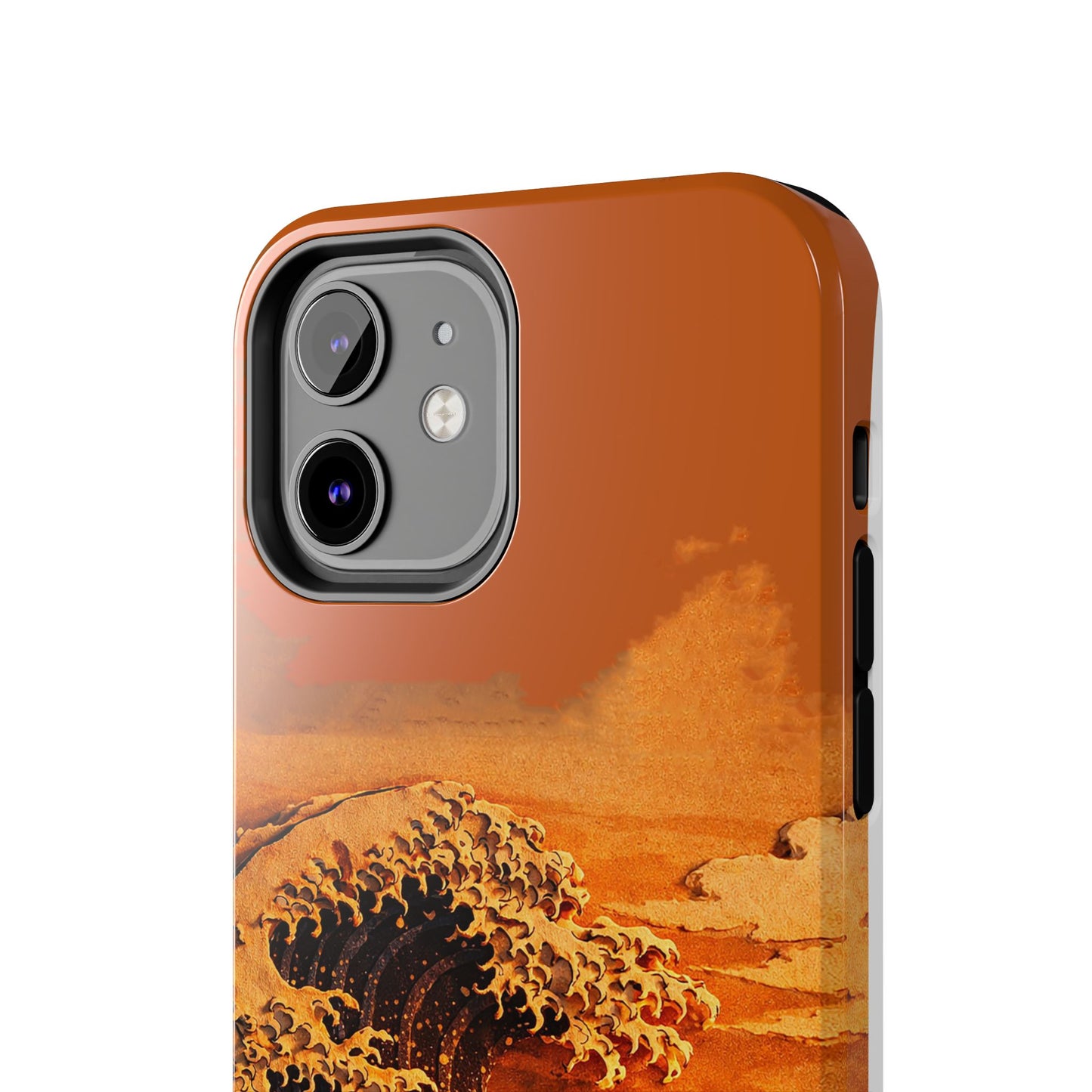 Japanese Great Wave Sunset Phone Case | Hokusai 3D Art Sunset Glow | Edo Era Masterpiece