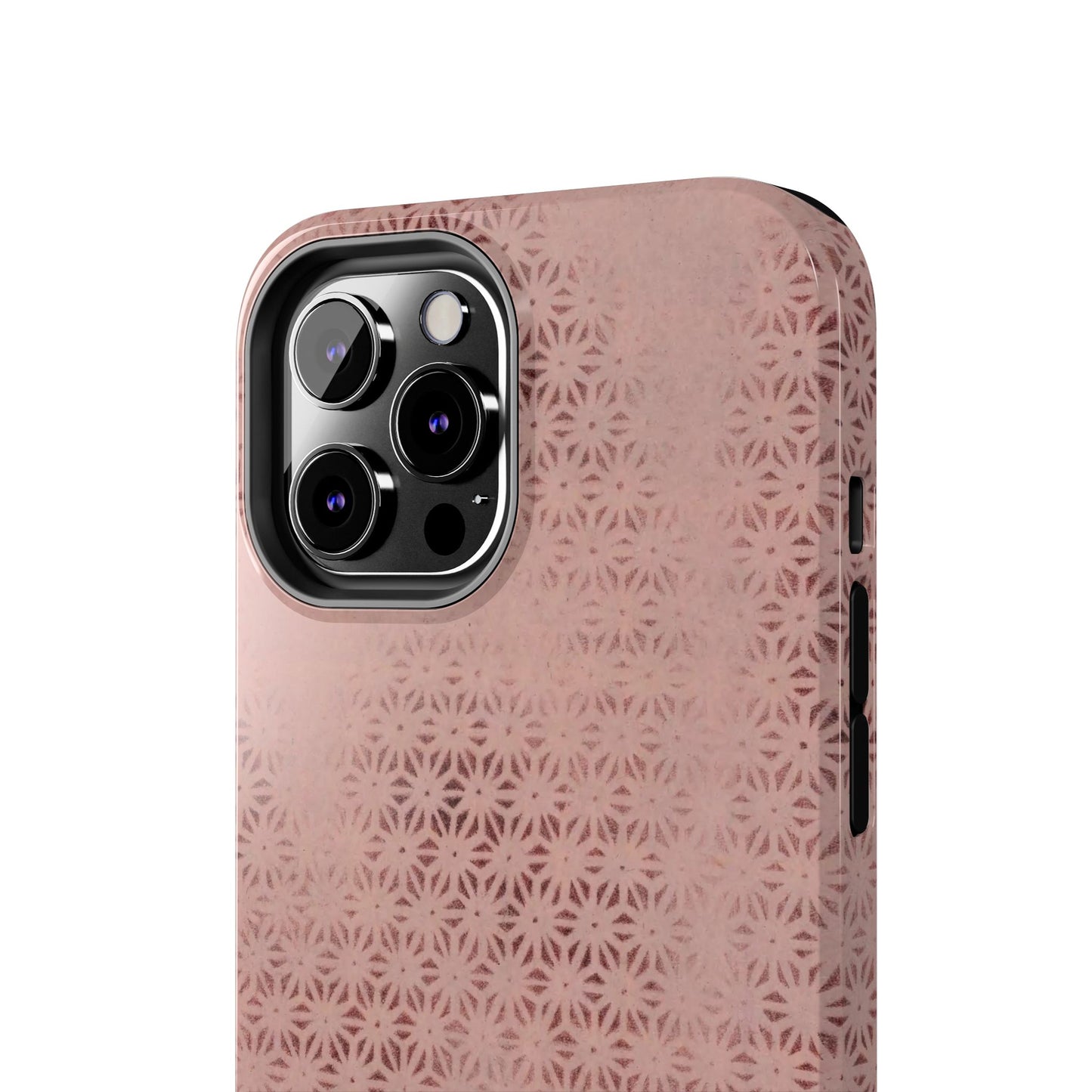 Taisho Era Pink Asanoha Phone Case | 1926 Japanese Chiyogami Art | Hemp Leaf Pattern