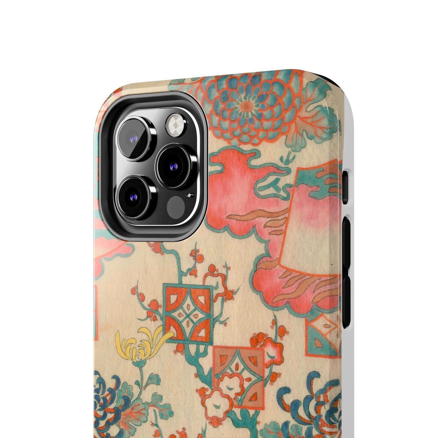 Meiji Era Fan & Chrysanthemum Phone Case | 1901 Zuan Hyakushu | Japanese Art