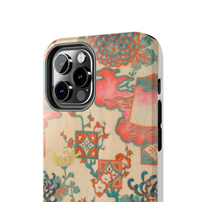 Meiji Era Fan & Chrysanthemum Phone Case | 1901 Zuan Hyakushu | Japanese Art