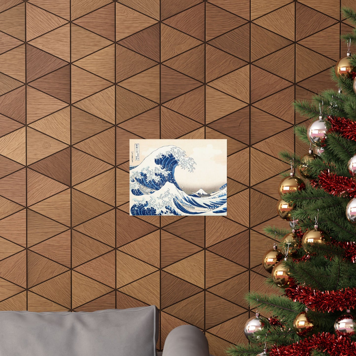 Hokusai Wave Matte Poster — The Great Wave Off Kanagawa Horizontal Print