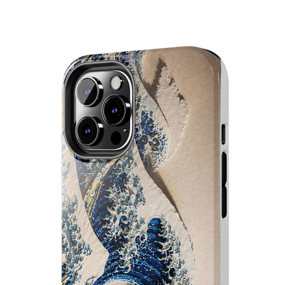 Great Wave 3D Embossed Tough Phone Case – Hokusai Japanese Art