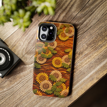 Japanese Dandelion Sunset Glow Tough Phone Case | Kamisaka Sekka 1901 | Meiji Era Art