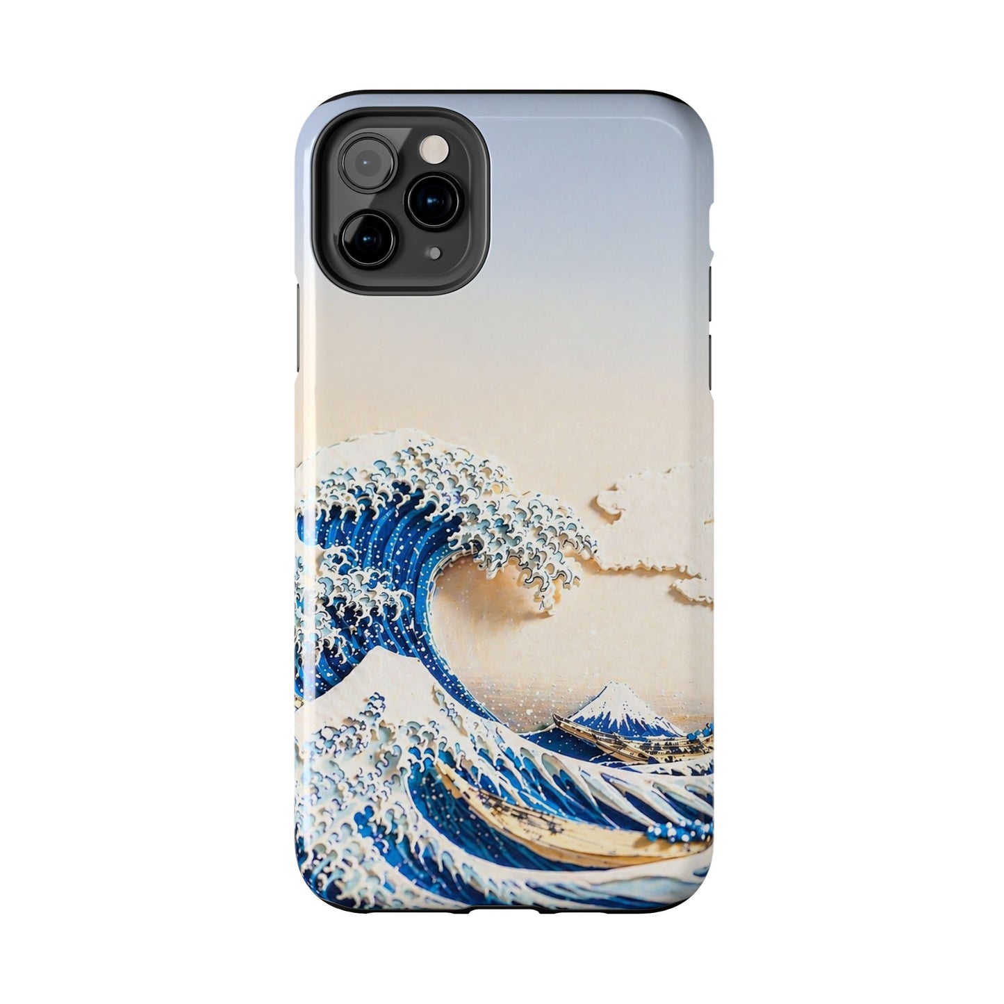 Japanese Great Wave Morning Glow Phone Case | Hokusai 3D Art | Edo Era Masterpiece