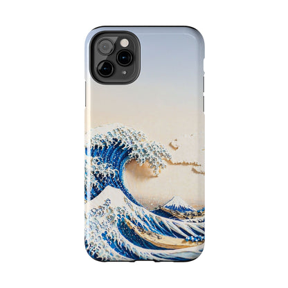 Japanese Great Wave Morning Glow Phone Case | Hokusai 3D Art | Edo Era Masterpiece
