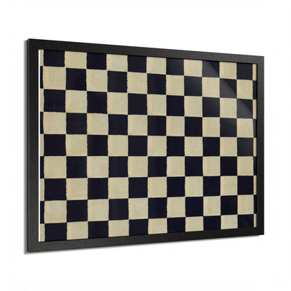 Taisho Era Ichimatsu Checkerboard Framed Poster - 1926 Japanese Chiyogami Wall Art