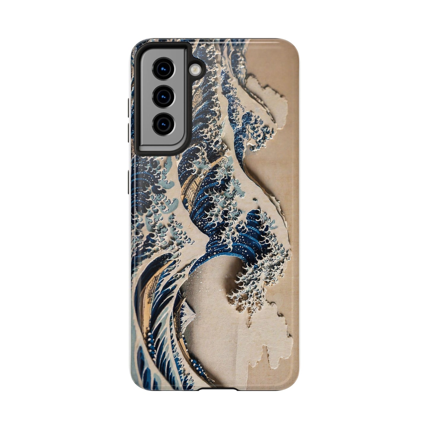Great Wave 3D Shadow Relief Tough Phone Case – Hokusai Japanese Art