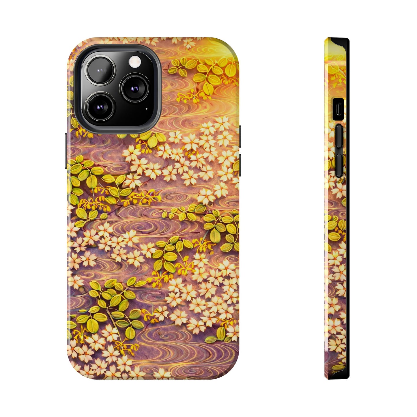 Sakura River Morning Light Phone Case – Japanese Chiyogami Inspired