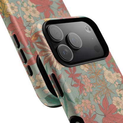 Meiji Era Maple & Autumn Bloom Phone Case | "Chiyogami Mihon" Japanese Archive Art