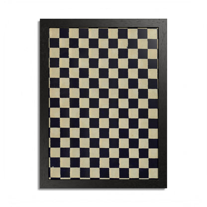 Taisho Era Ichimatsu Checkerboard Framed Poster - 1926 Japanese Chiyogami Wall Art
