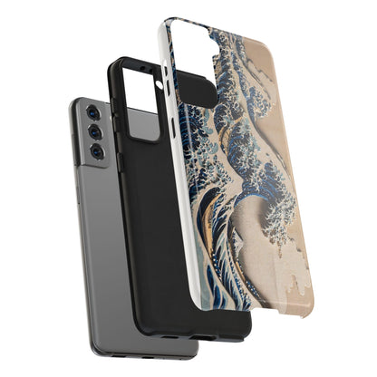 Great Wave 3D Shadow Relief Tough Phone Case – Hokusai Japanese Art