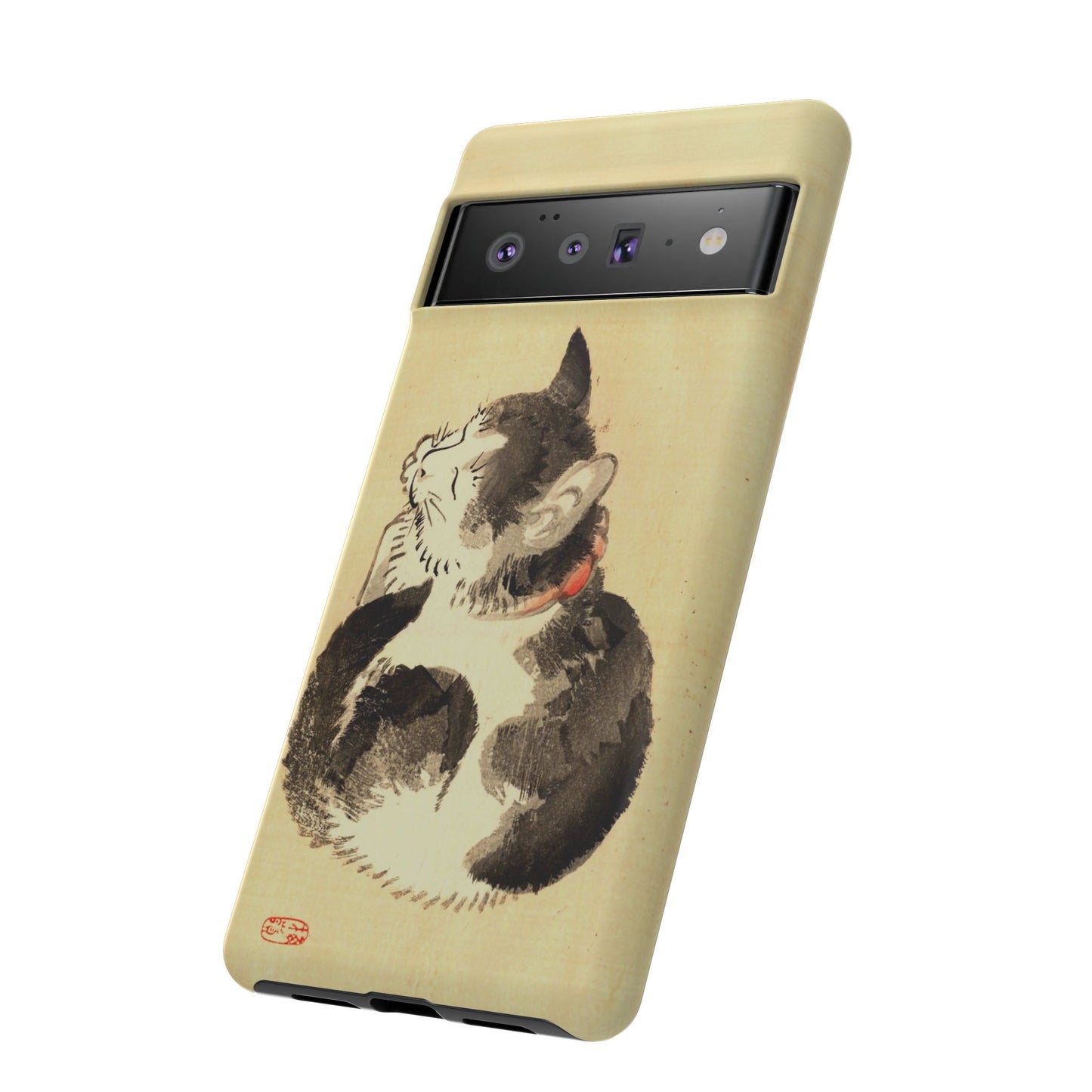 Sleeping Cat iPhone Case | Meiji Era Japanese Ink Painting | Ukiyo-e Art Phone Case | Vintage Japan Cat Gift