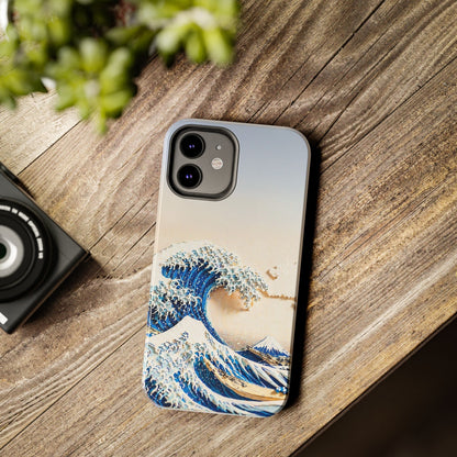 Japanese Great Wave Morning Glow Phone Case | Hokusai 3D Art | Edo Era Masterpiece