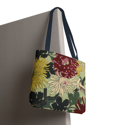 Japanese Chiyogami Floral Tote Bag – Traditional Washi Pattern Inspired by Taisho Era Design