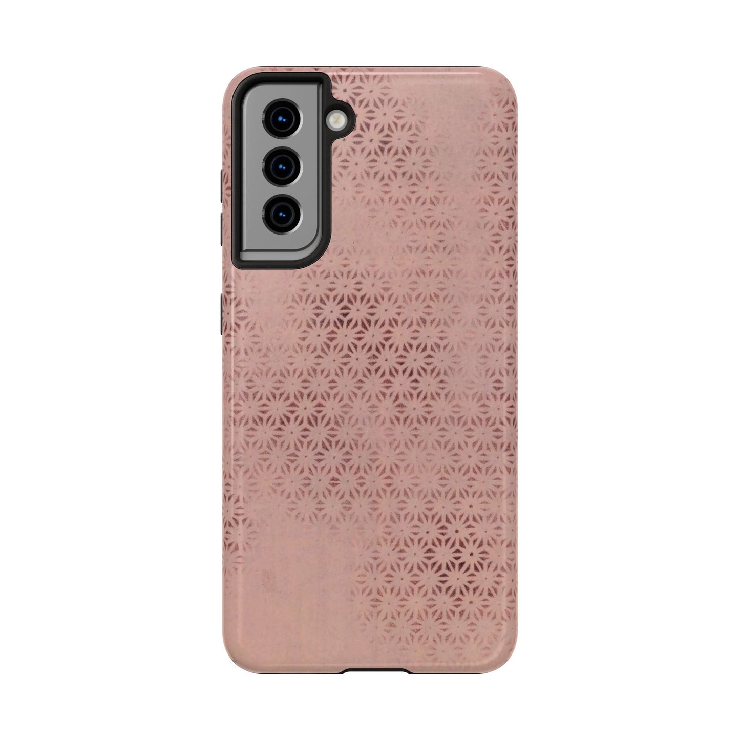 Taisho Era Pink Asanoha Phone Case | 1926 Japanese Chiyogami Art | Hemp Leaf Pattern