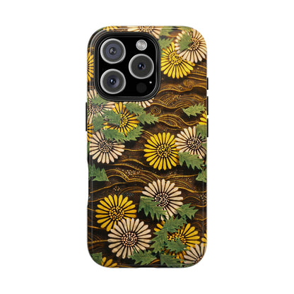 Japanese Dandelion Tough Phone Case | Kamisaka Sekka Zuanbyakushu 1901 | Meiji Era Art