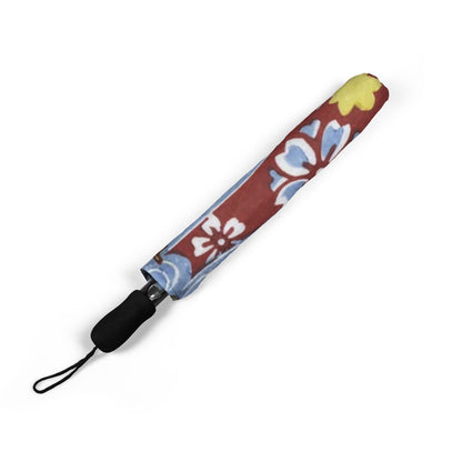 Taisho Umbrella Tales | 1926 Maple & Sakura Umbrella | Vintage Chiyogami Art