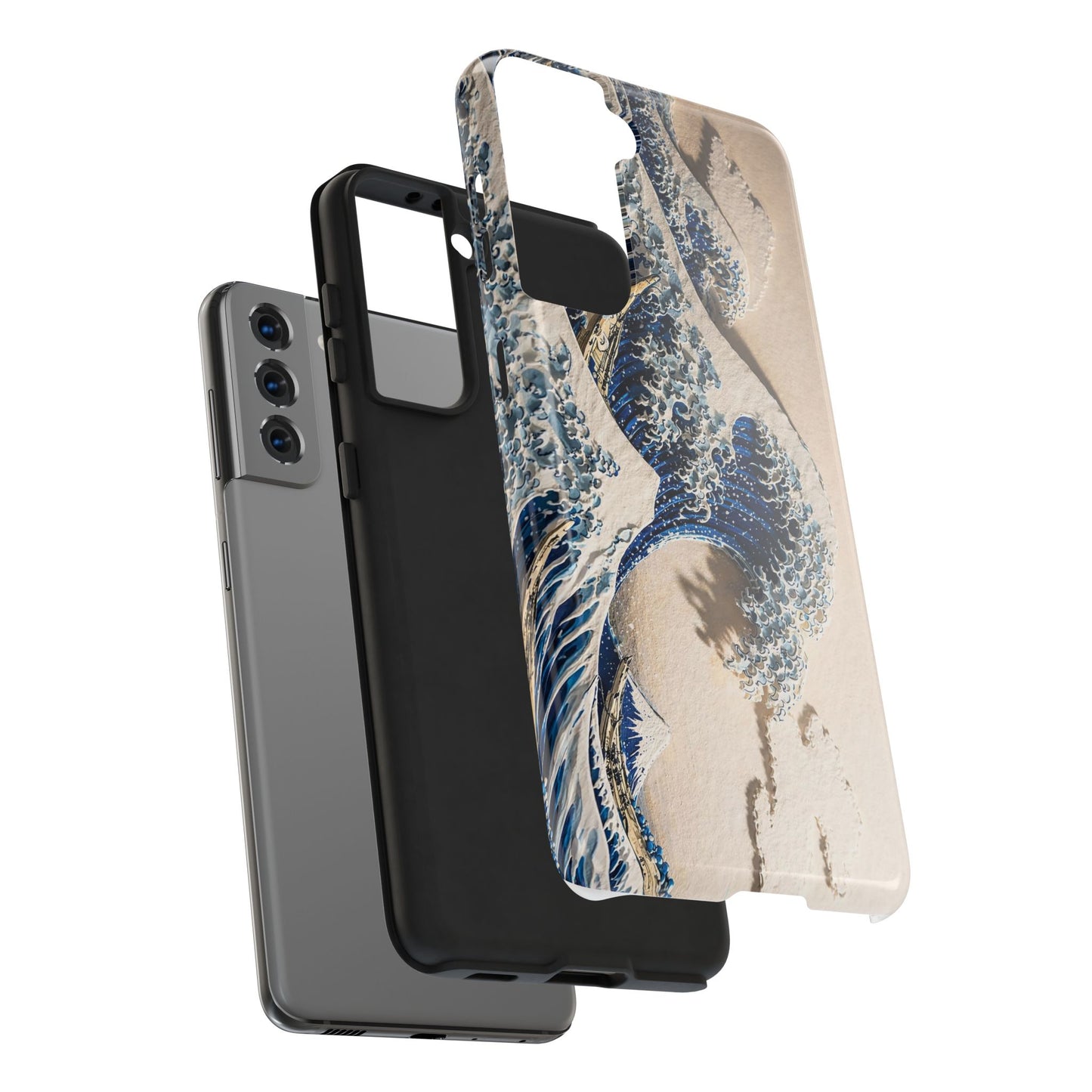 Great Wave 3D Embossed Tough Phone Case – Hokusai Japanese Art