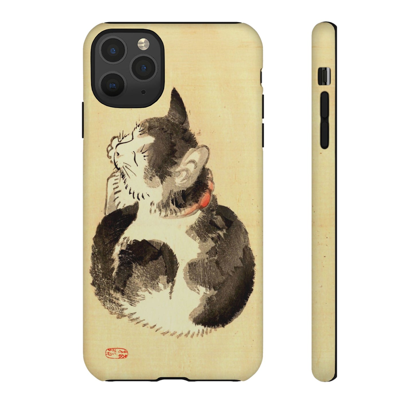 Sleeping Cat iPhone Case | Meiji Era Japanese Ink Painting | Ukiyo-e Art Phone Case | Vintage Japan Cat Gift