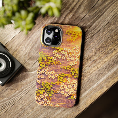 Sakura River Morning Light Phone Case – Japanese Chiyogami Inspired