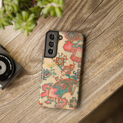 Meiji Era Fan & Chrysanthemum Phone Case | 1901 Zuan Hyakushu | Japanese Art