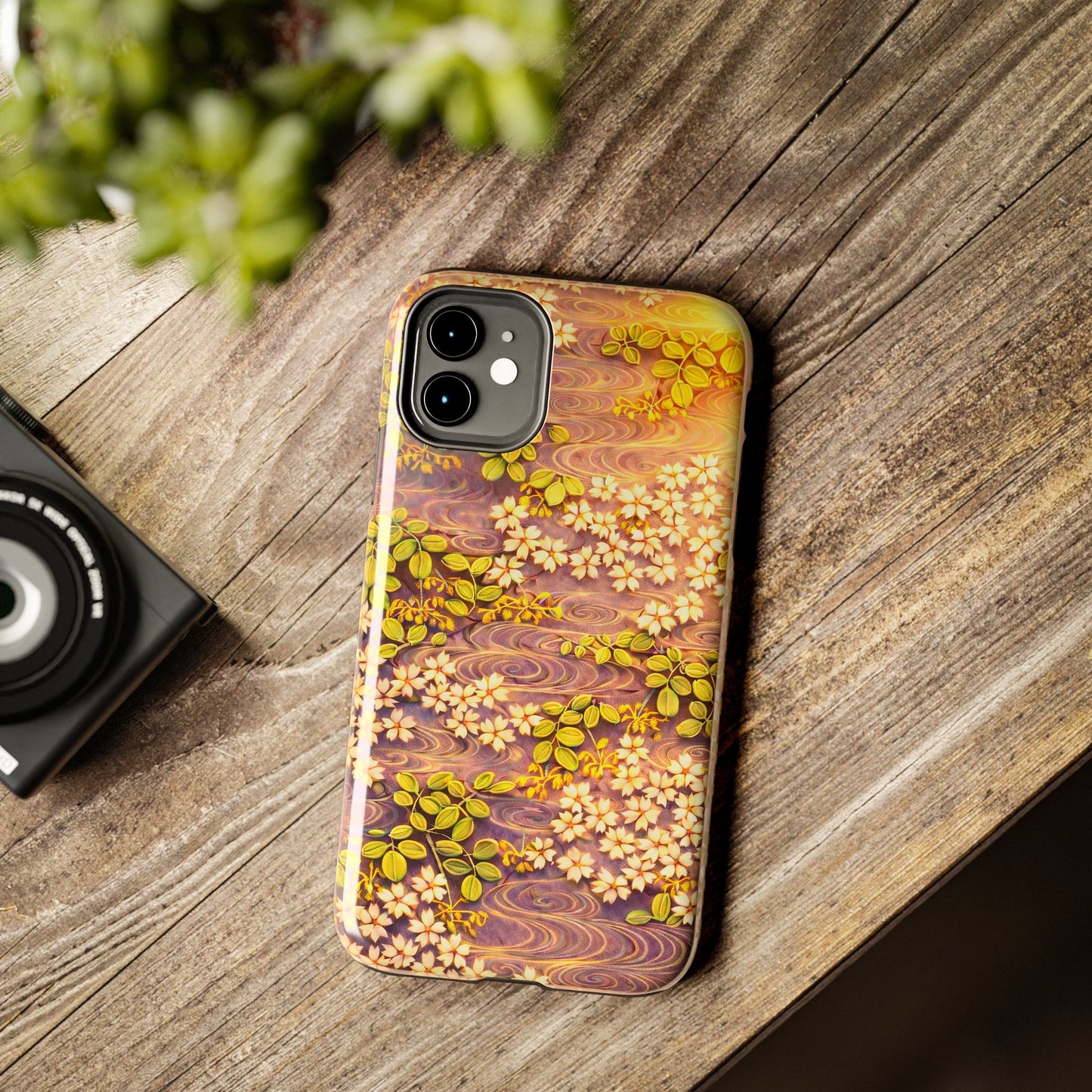 Sakura River Morning Light Phone Case – Japanese Chiyogami Inspired