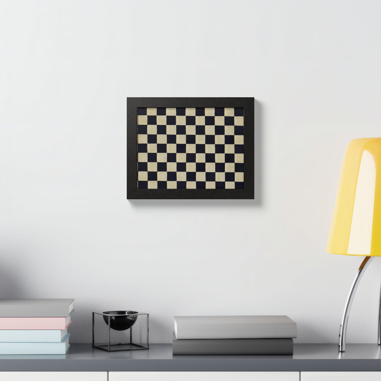 Taisho Era Ichimatsu Checkerboard Framed Poster - 1926 Japanese Chiyogami Wall Art