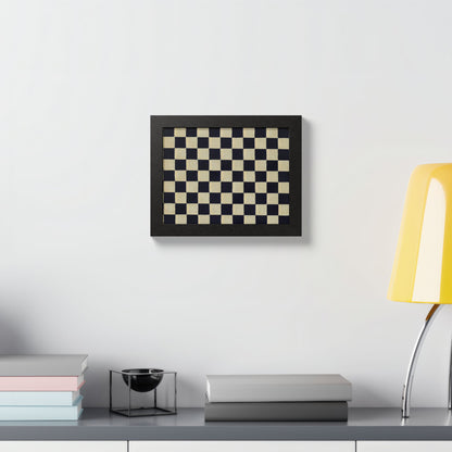 Taisho Era Ichimatsu Checkerboard Framed Poster - 1926 Japanese Chiyogami Wall Art
