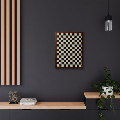 Taisho Era Ichimatsu Checkerboard Framed Poster - 1926 Japanese Chiyogami Wall Art