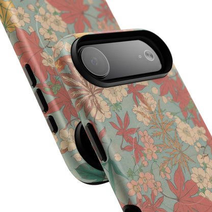 Meiji Era Maple & Autumn Bloom Phone Case | "Chiyogami Mihon" Japanese Archive Art