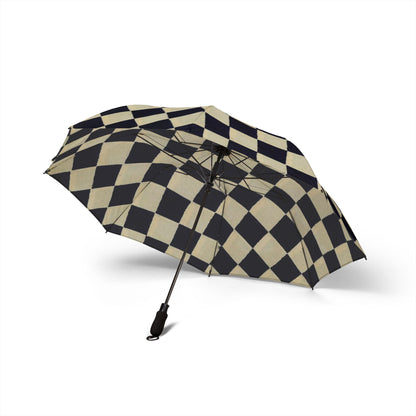 Taisho Kasakasa Stories - Black White Ichimatsu Checkered Umbrella Vintage Japanese Pattern 1926