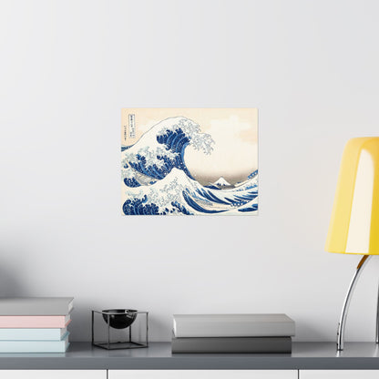 Hokusai Wave Matte Poster — The Great Wave Off Kanagawa Horizontal Print