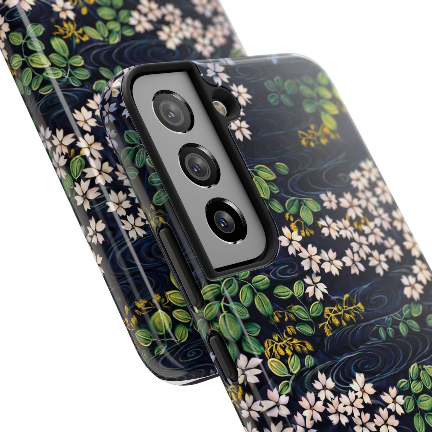 Sakura River Night Phone Case – Japanese Chiyogami Inspired Design