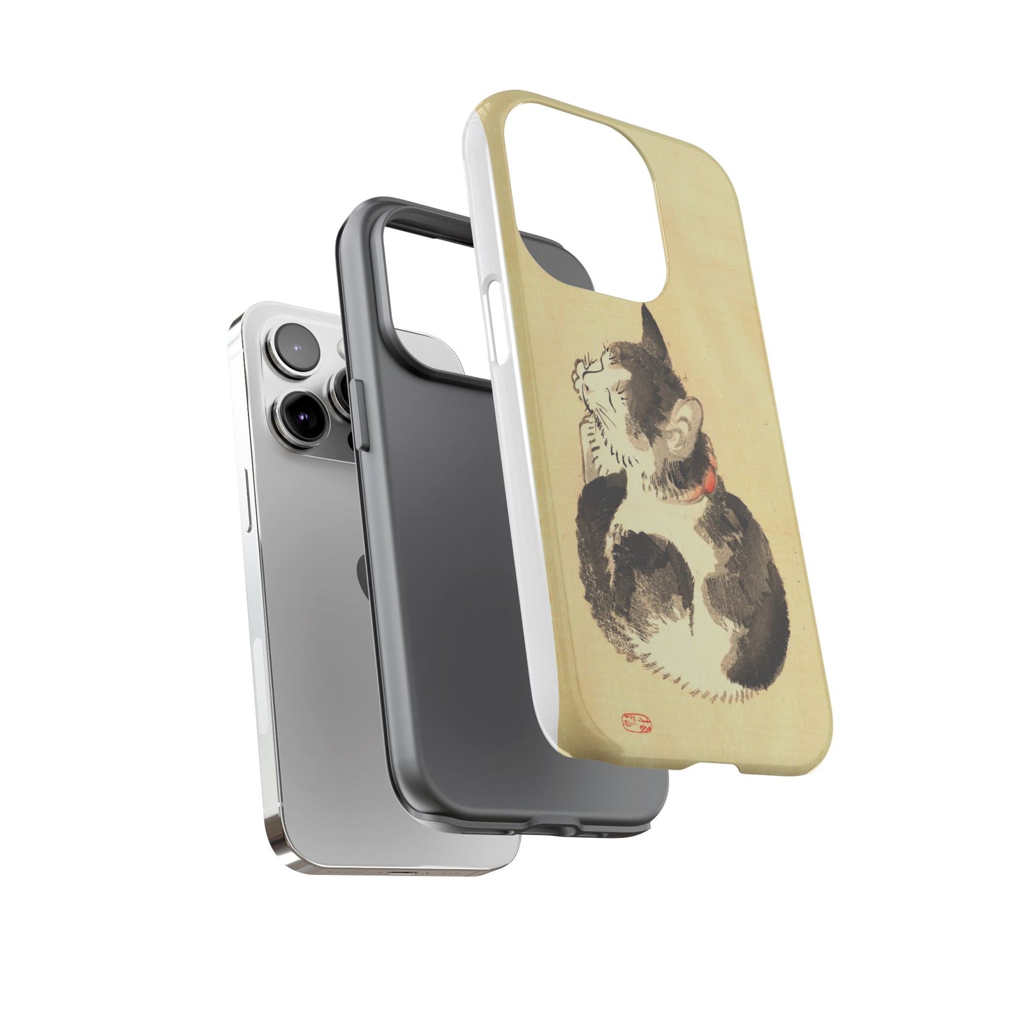Sleeping Cat iPhone Case | Meiji Era Japanese Ink Painting | Ukiyo-e Art Phone Case | Vintage Japan Cat Gift