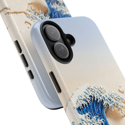 Japanese Great Wave Morning Glow Phone Case | Hokusai 3D Art | Edo Era Masterpiece
