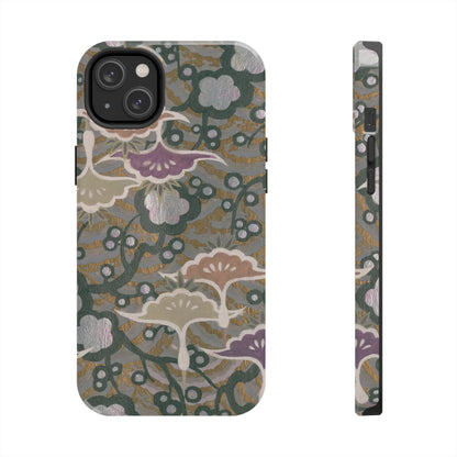 Meiji Era Dancing Cranes & Plum Phone Case | 1901 Zuan Hyakushu | Gold & Silver Japanese Art